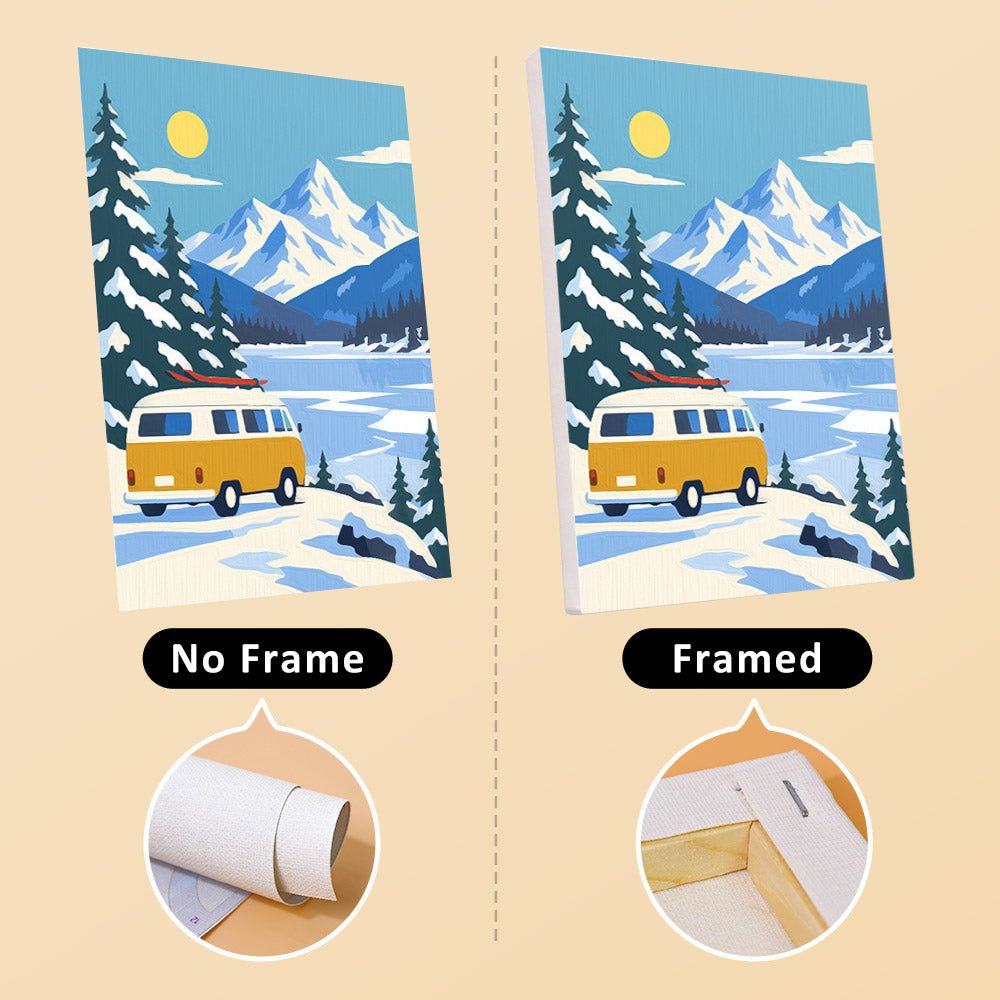 No frame vs. framed canvas