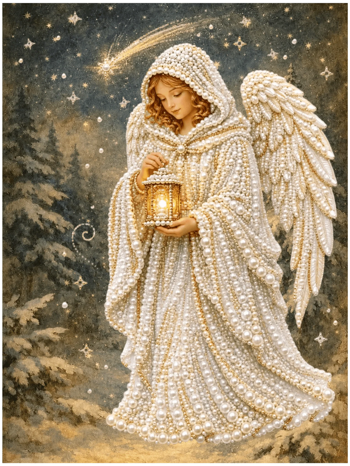 Angel of the Guiding Light - Pearl Painting - Judy Paint