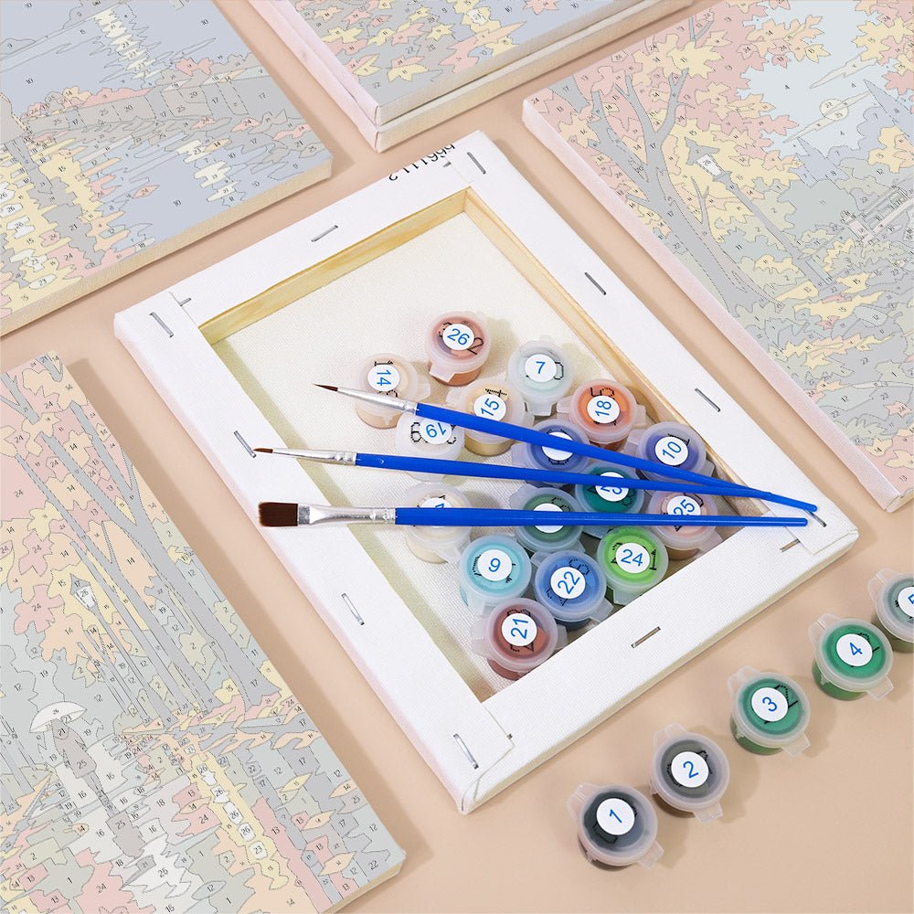 Autumn City Lights mini painting set
