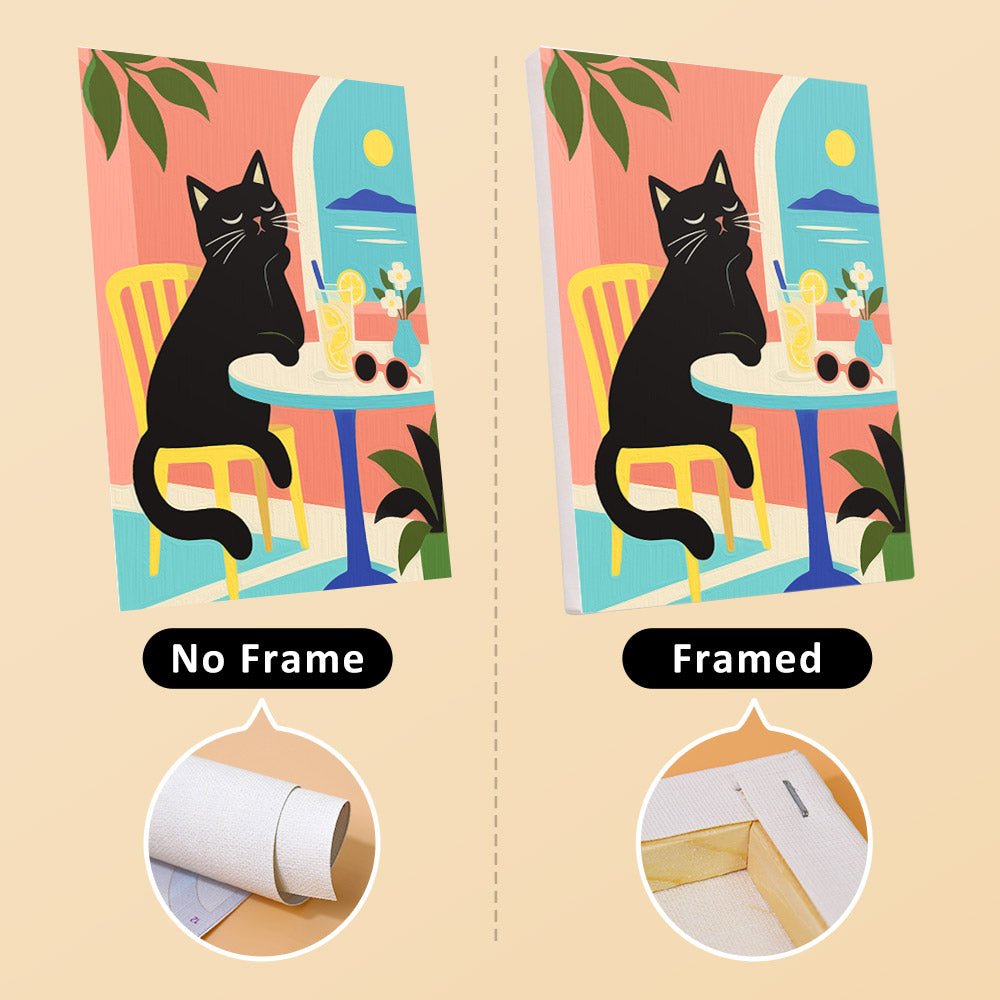 No frame vs. framed canvas