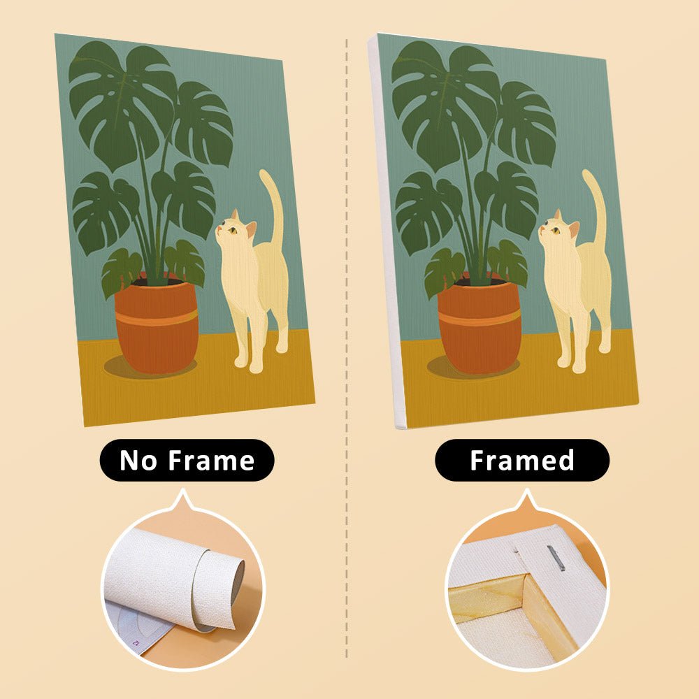 No frame vs. framed canvas
