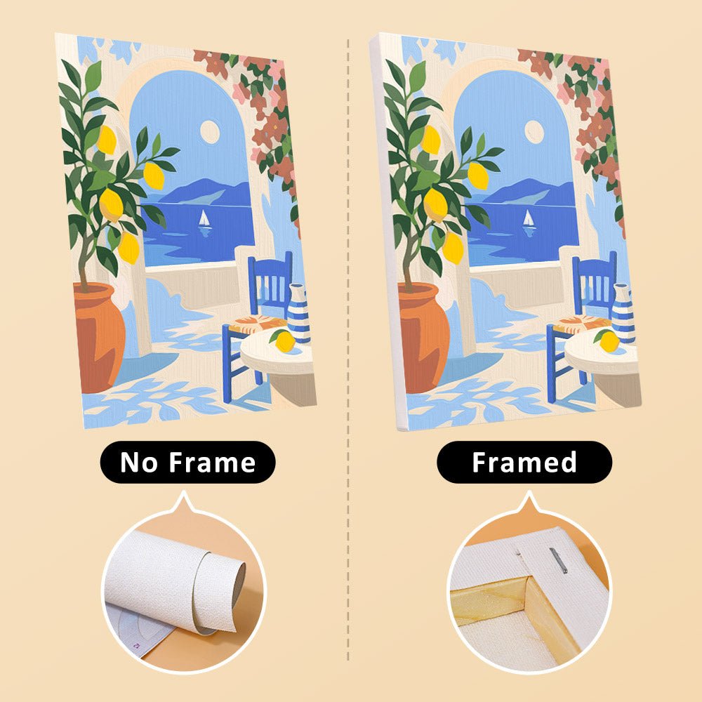 No frame vs. framed canvas
