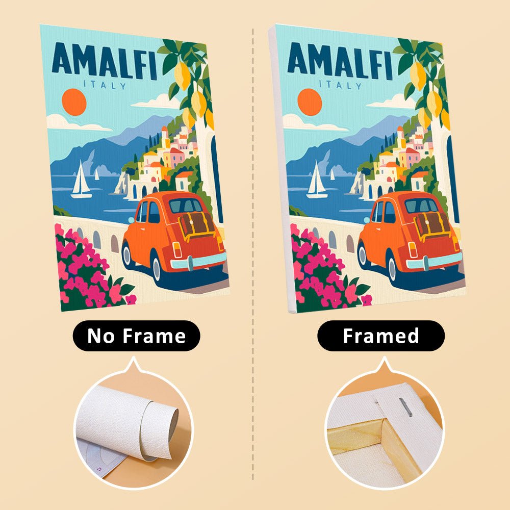 No frame vs. framed canvas