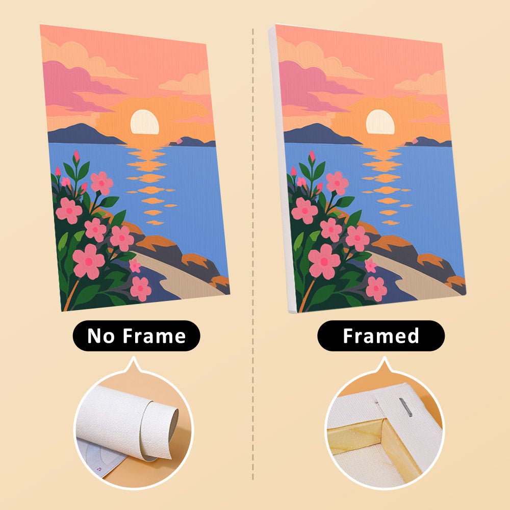 No frame vs. framed canvas
