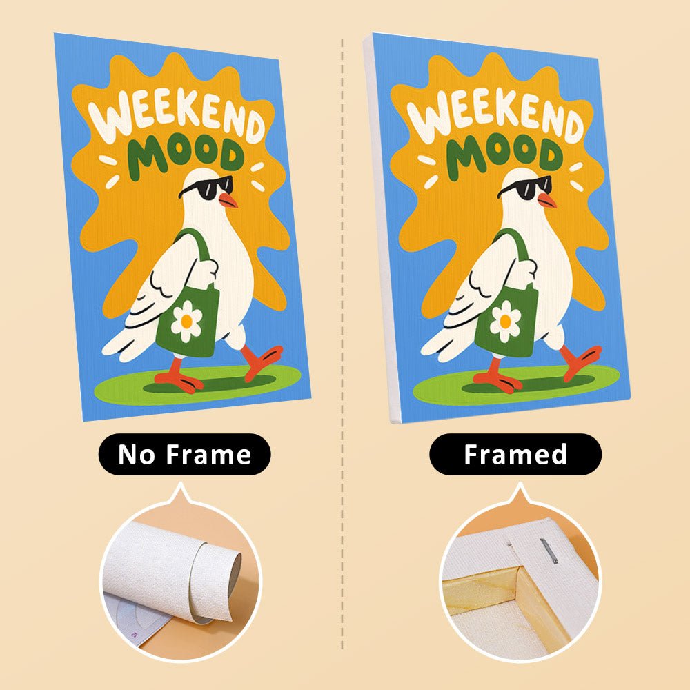 No frame vs. framed canvas
