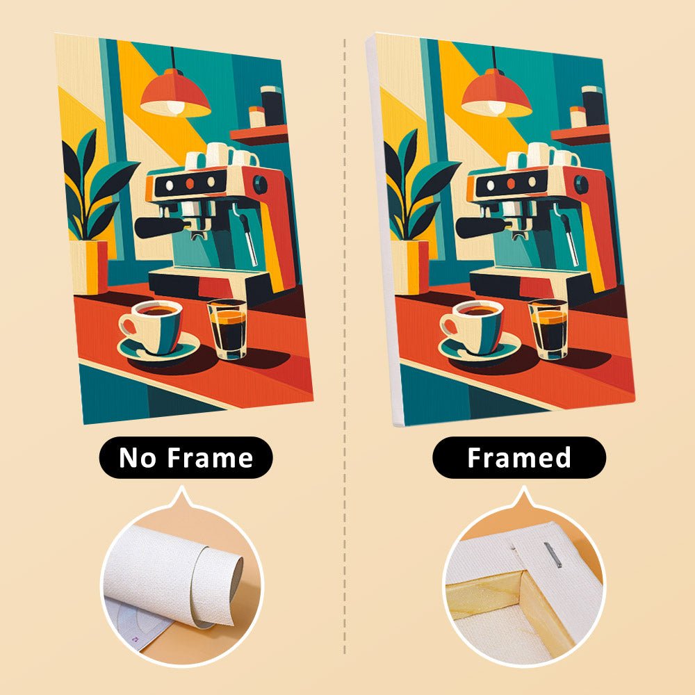No frame vs. framed canvas