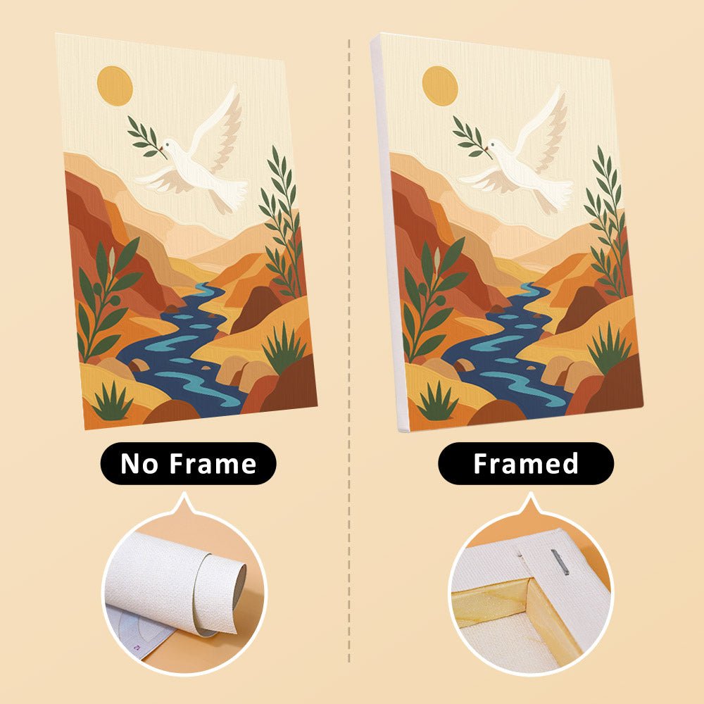 No frame vs. framed canvas