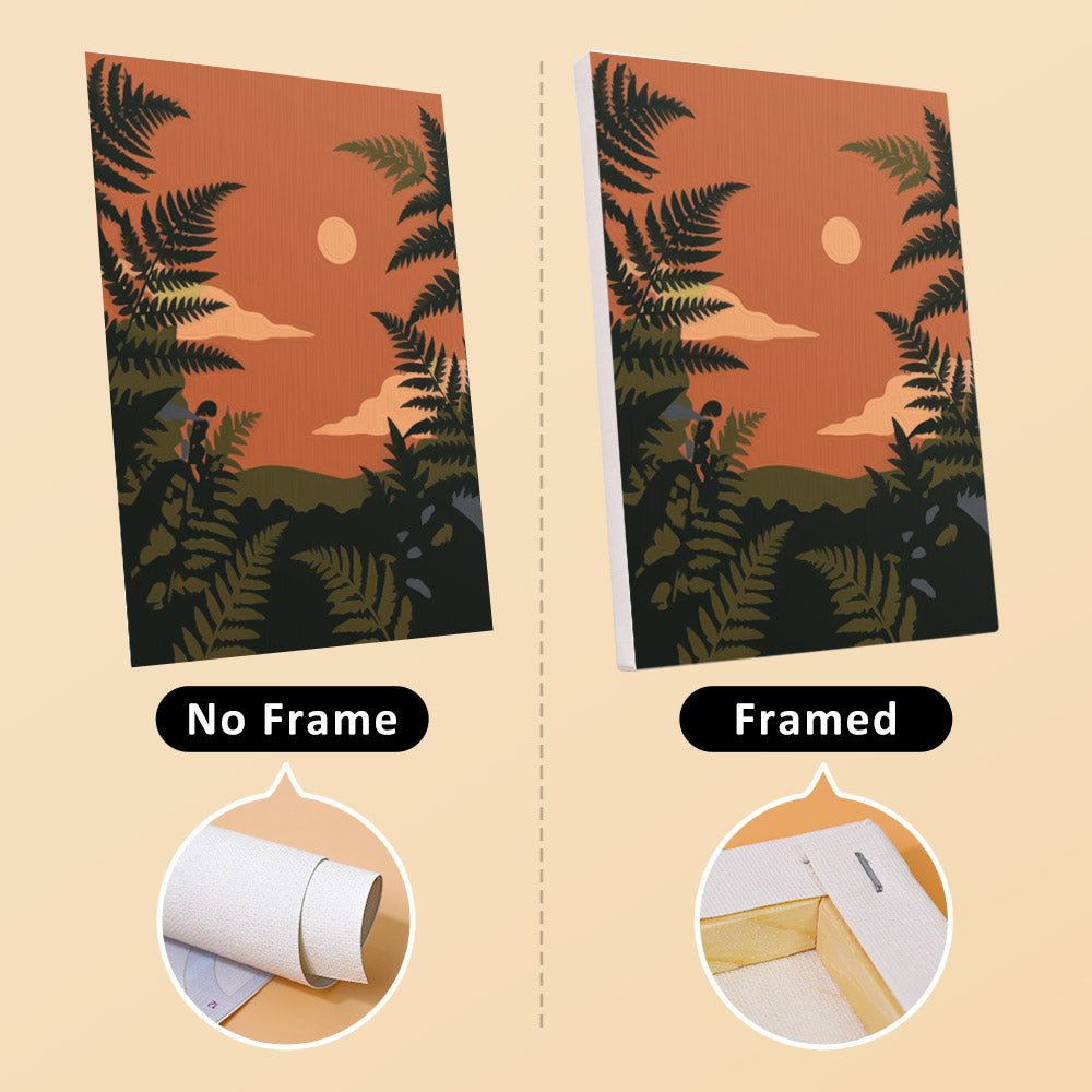 No frame vs. framed canvas
