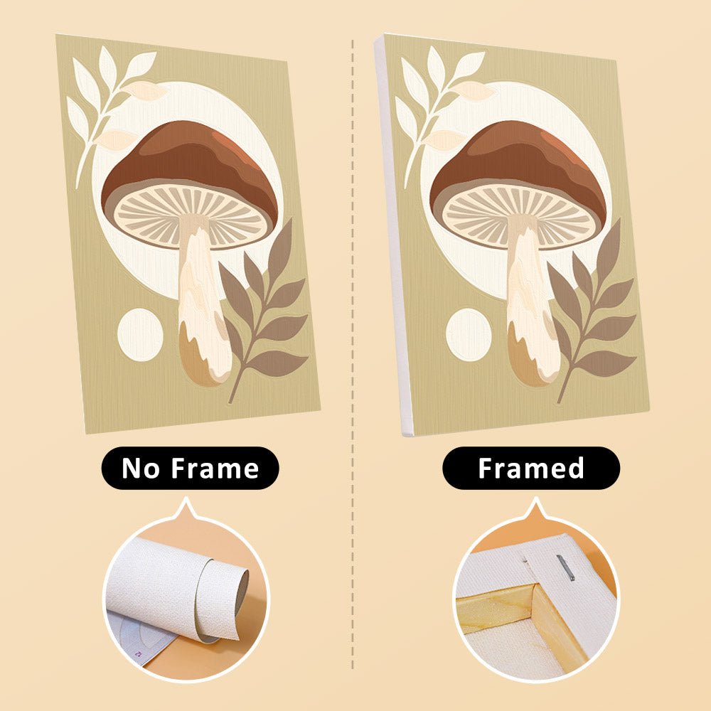 No frame vs. framed canvas