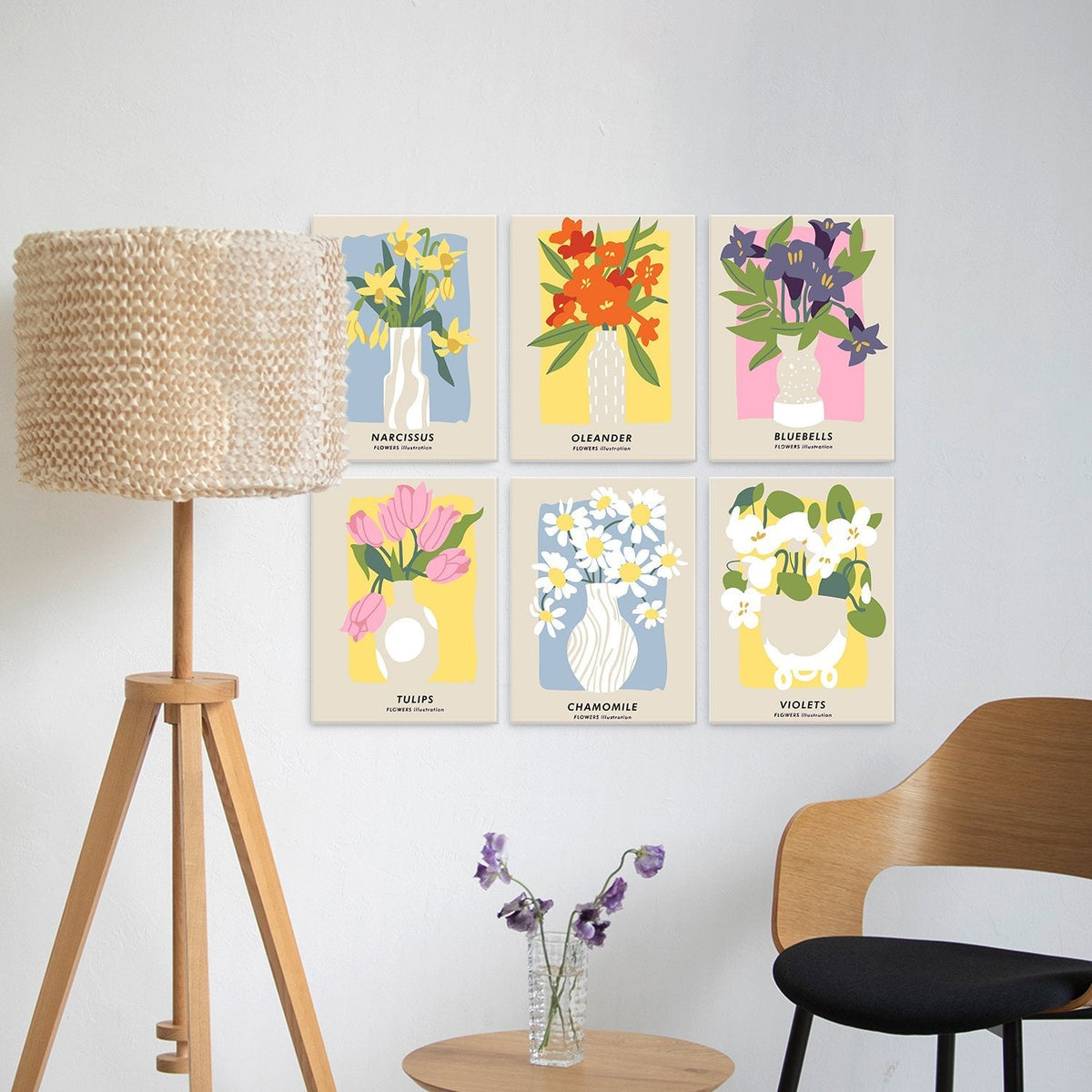 Garden Blooms – Set of 6 Mini Paintings - Judy Paint