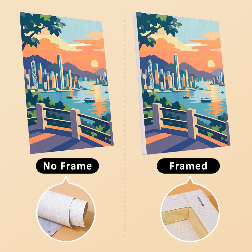 No frame vs. framed canvas