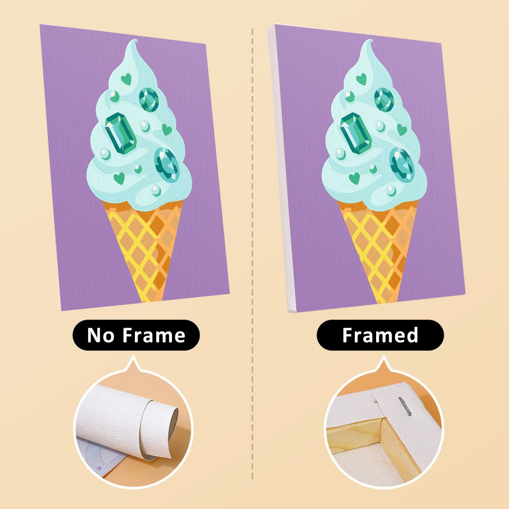 No frame vs. framed canvas