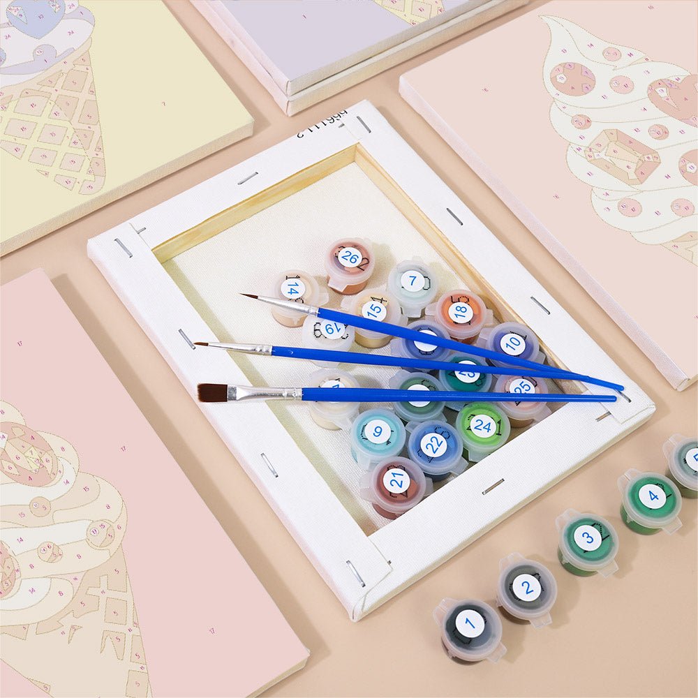 Ice Cream Cones mini painting set