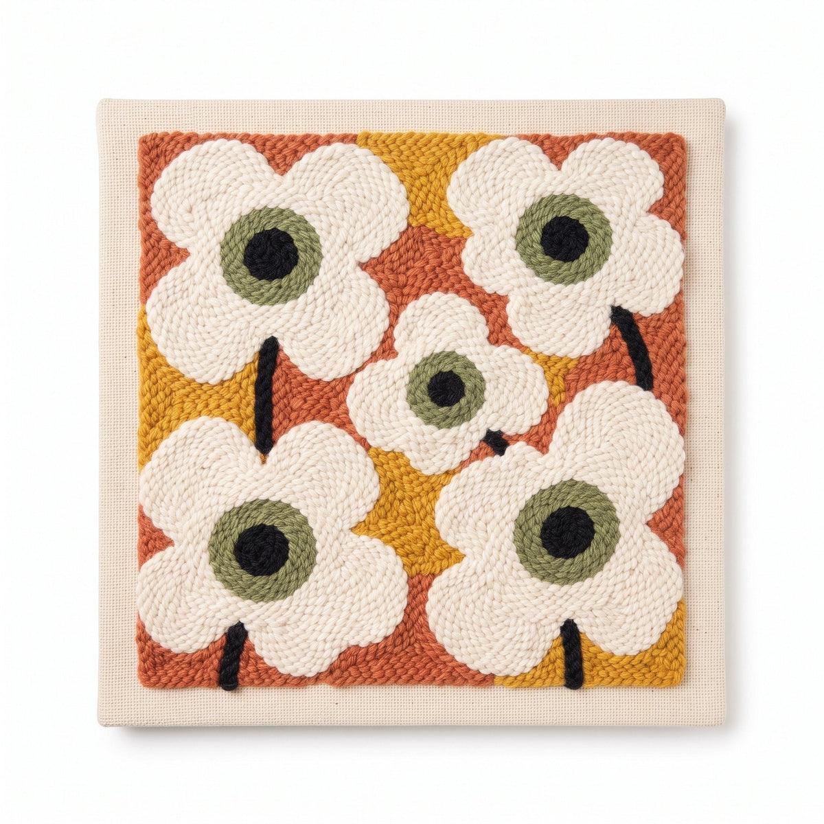Ivory Poppies in Autumn – Square Edition - Judy Paint