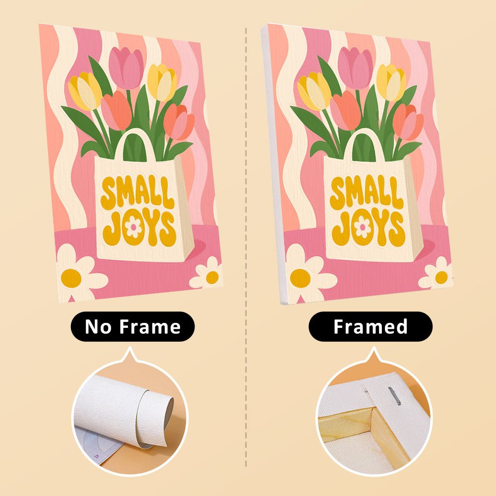 No frame vs. framed canvas