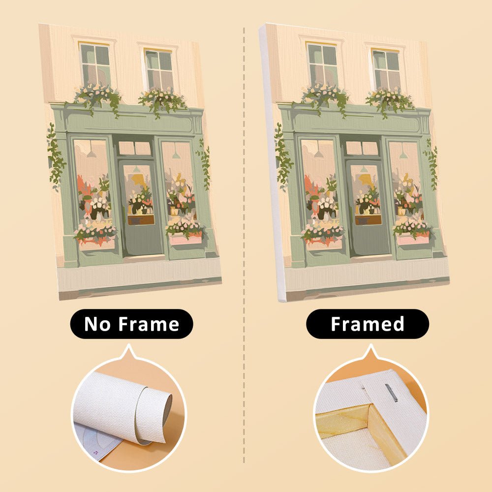 No frame vs. framed canvas