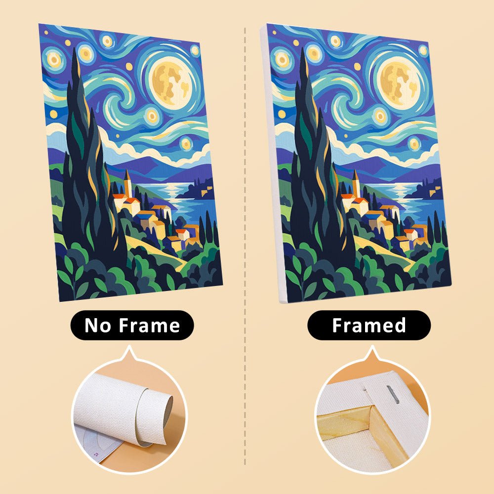 No frame vs. framed canvas