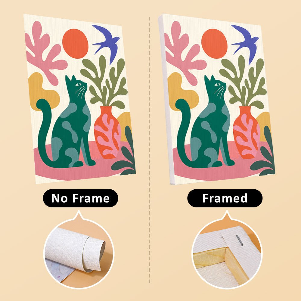 No frame vs. framed canvas