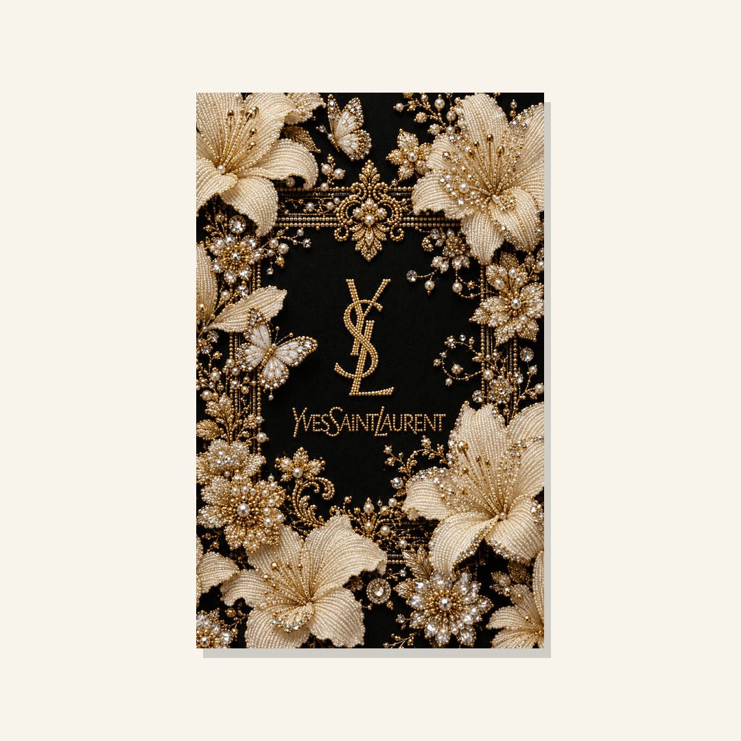 Midnight Golden Lily Elegance - Pearl Painting - Judy Paint