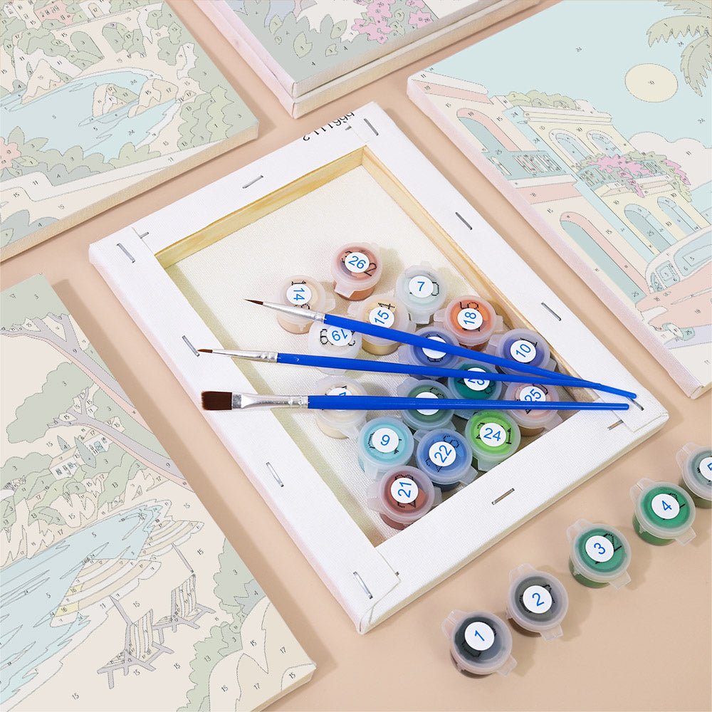 Seaside Towns mini painting set