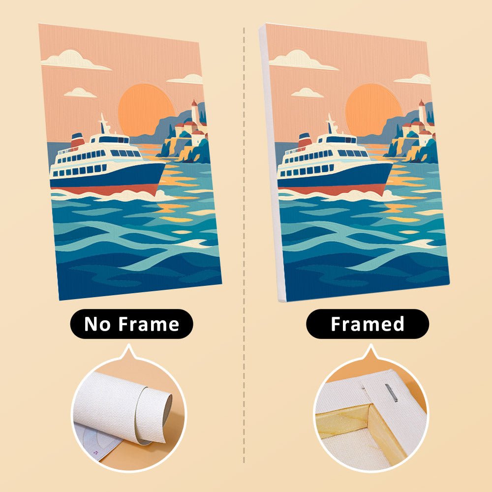No frame vs. framed canvas