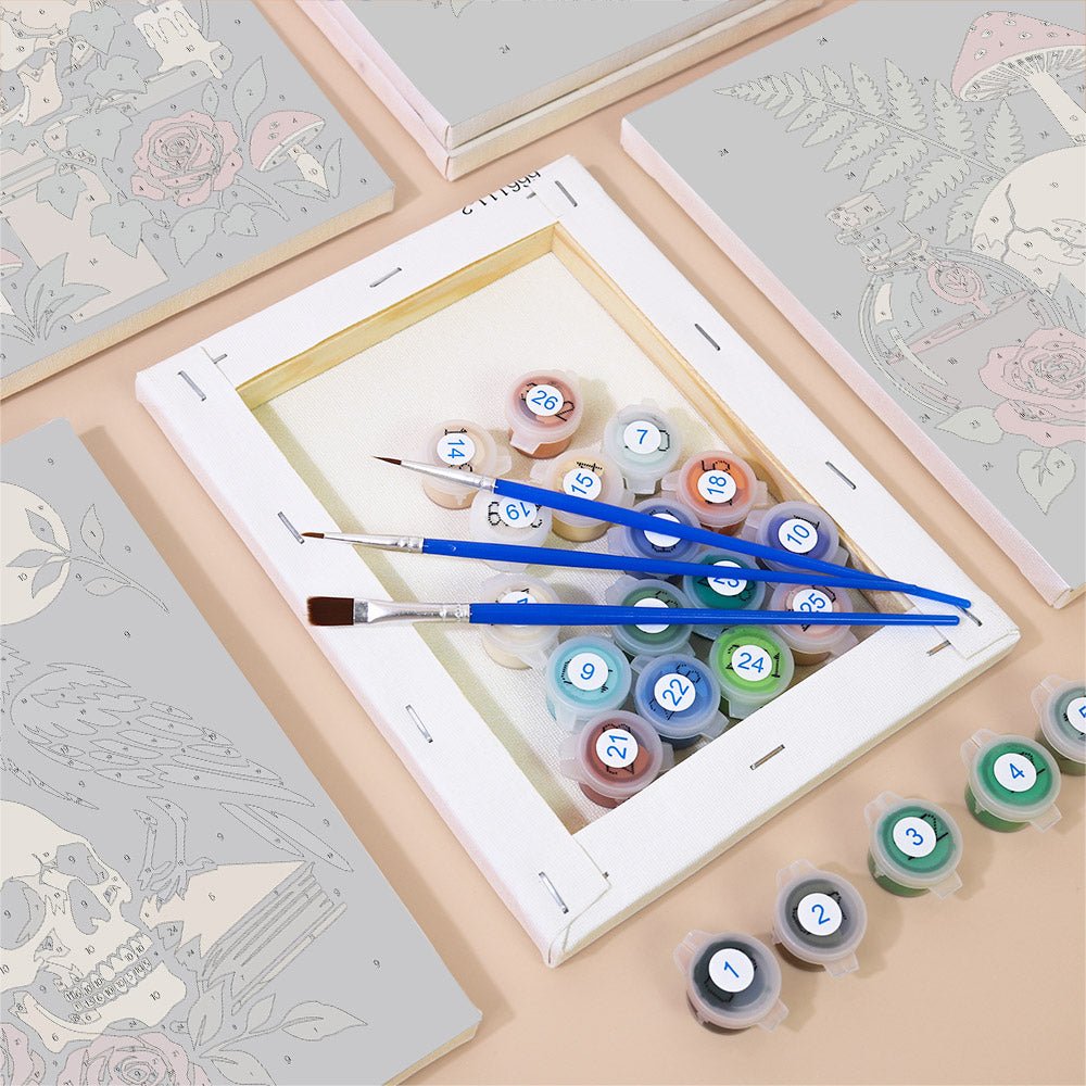 Skulls and Roses mini painting set