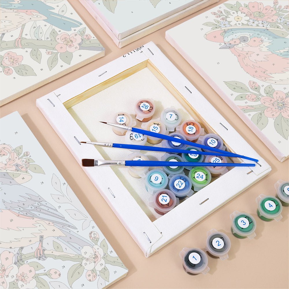 Spring Songbirds mini painting set