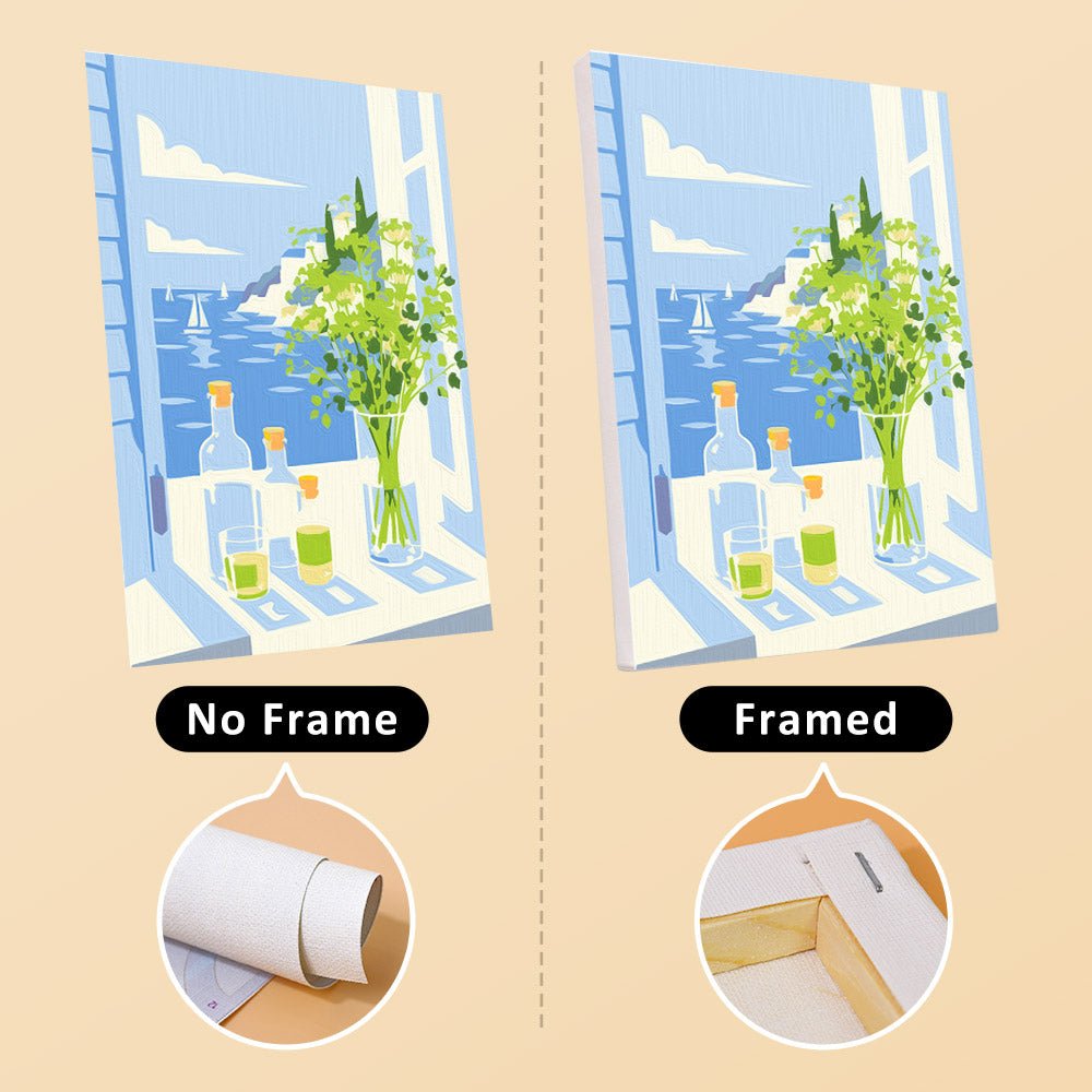 No frame vs. framed canvas