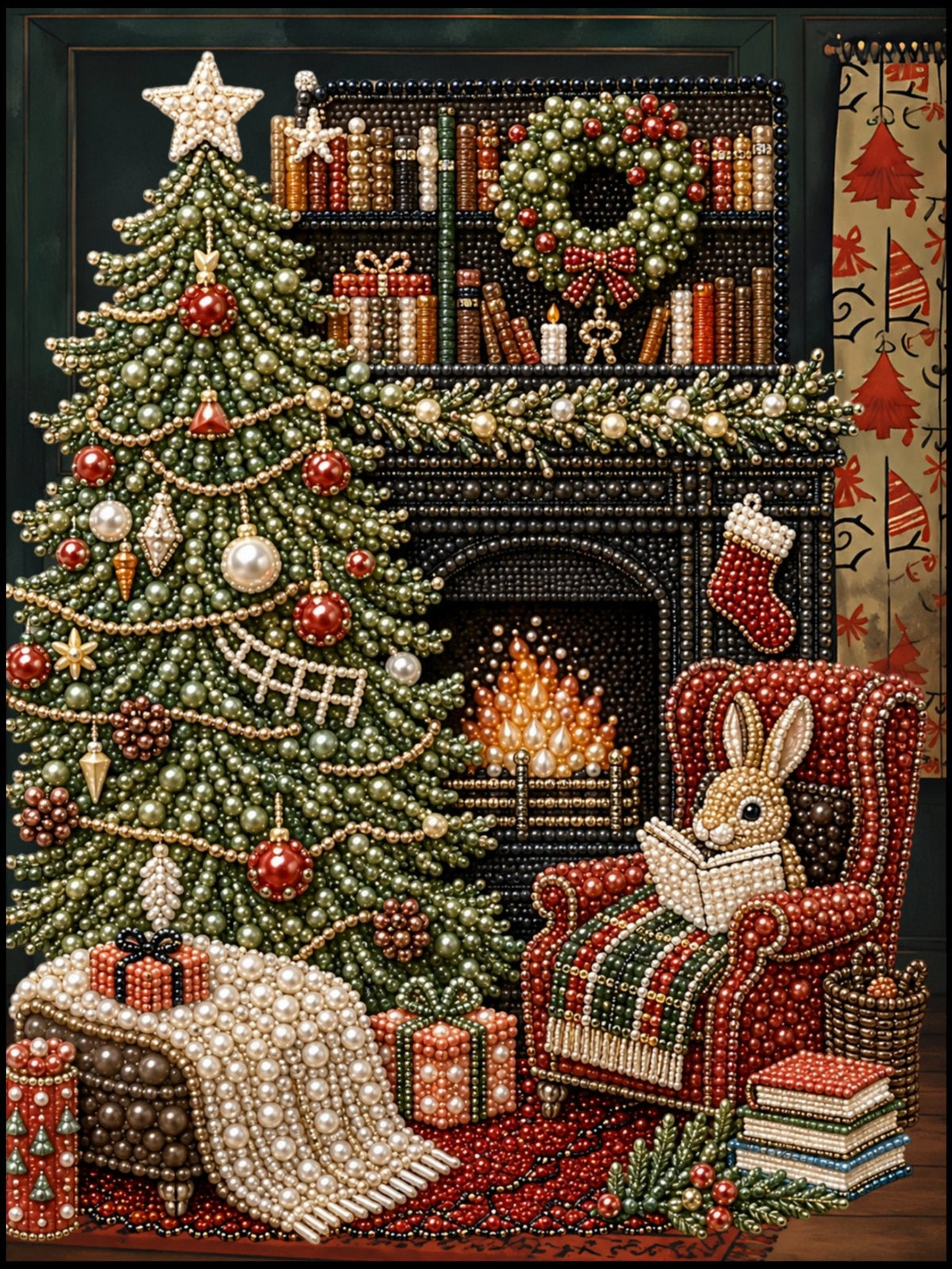 The Christmas Storyteller - Pearl Painting - Judy Paint