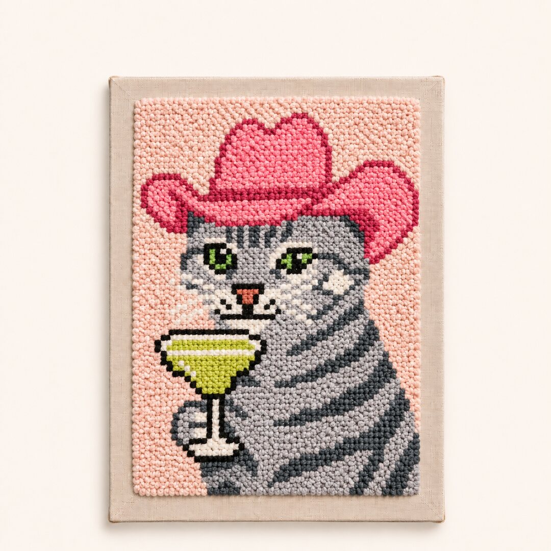 Tipsy Kitty Cowgirl - Vertical Edition - Judy Paint