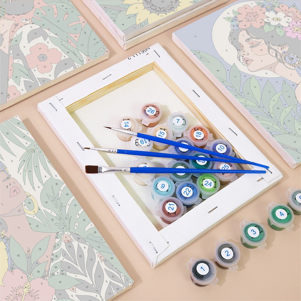 Tropical Portraits mini painting set