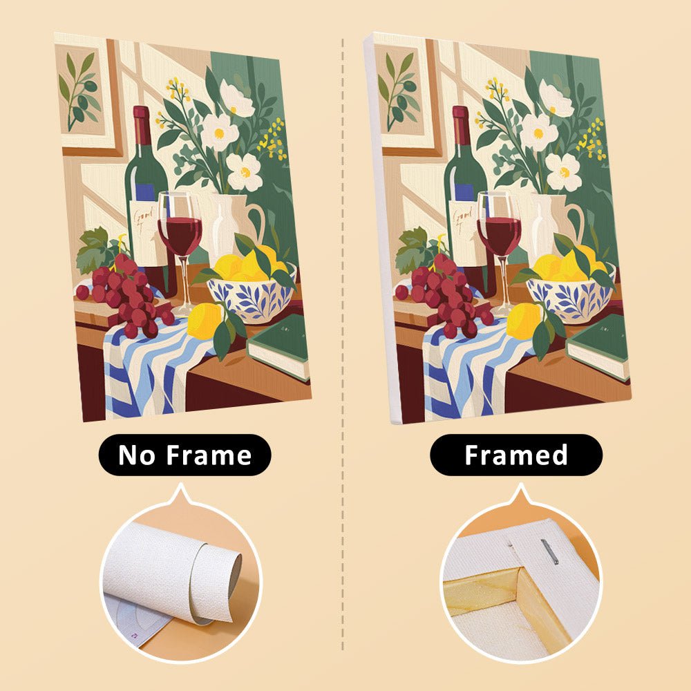 No frame vs. framed canvas