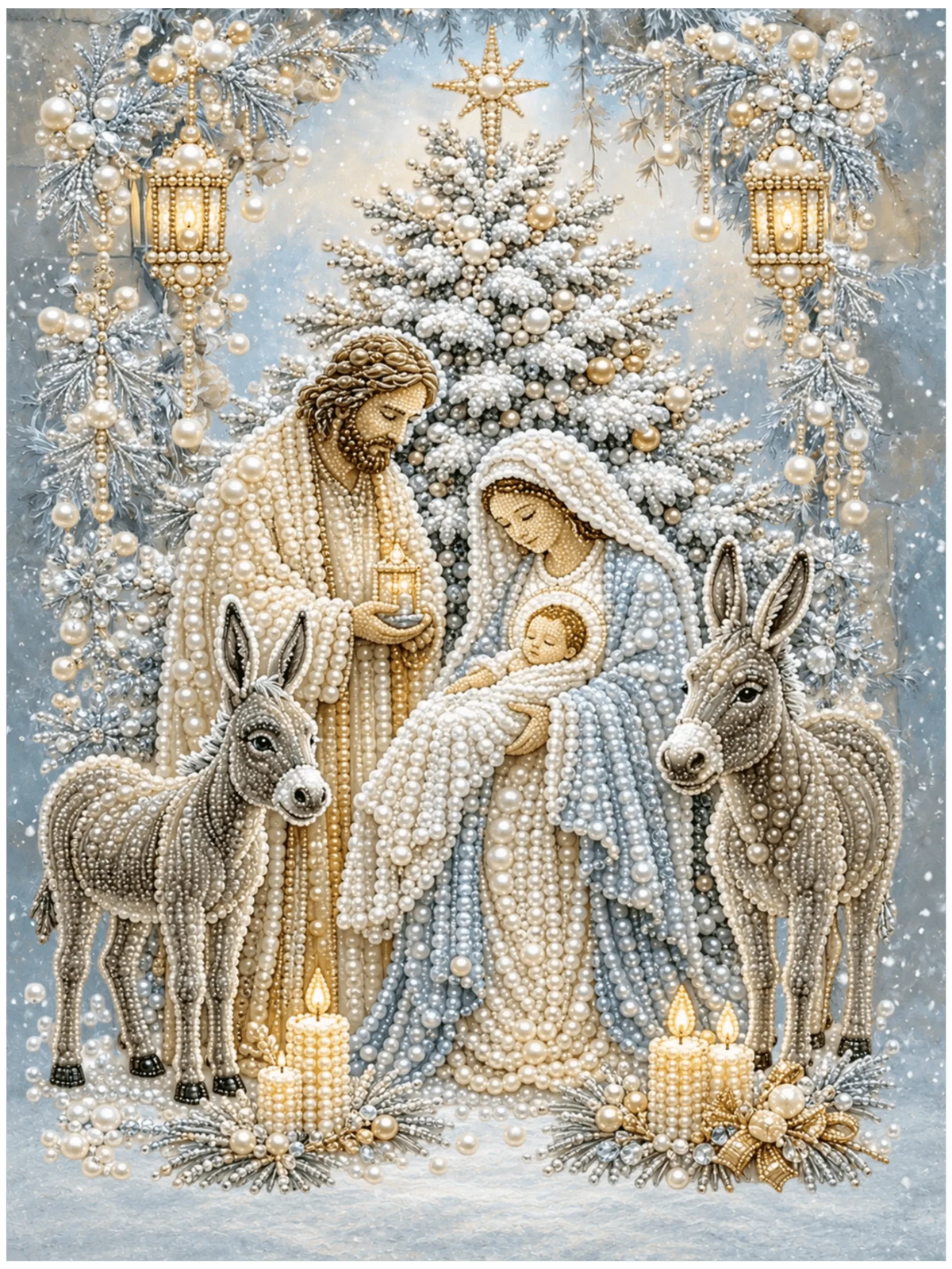 A Winter’s Holy Night – Pearl Painting - Judy Paint