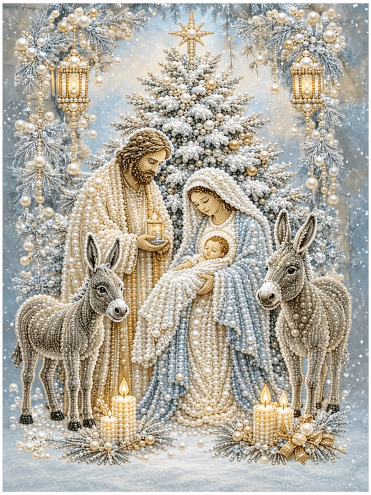 A Winter’s Holy Night – Pearl Painting - Judy Paint