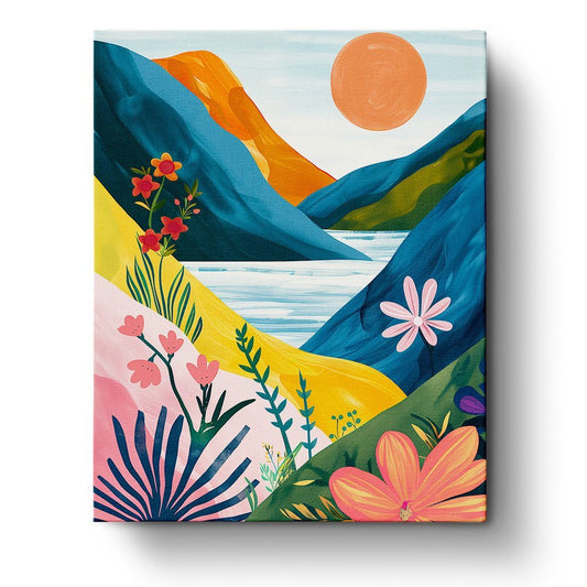 Abstract Colorful Mountains - Judy Paint