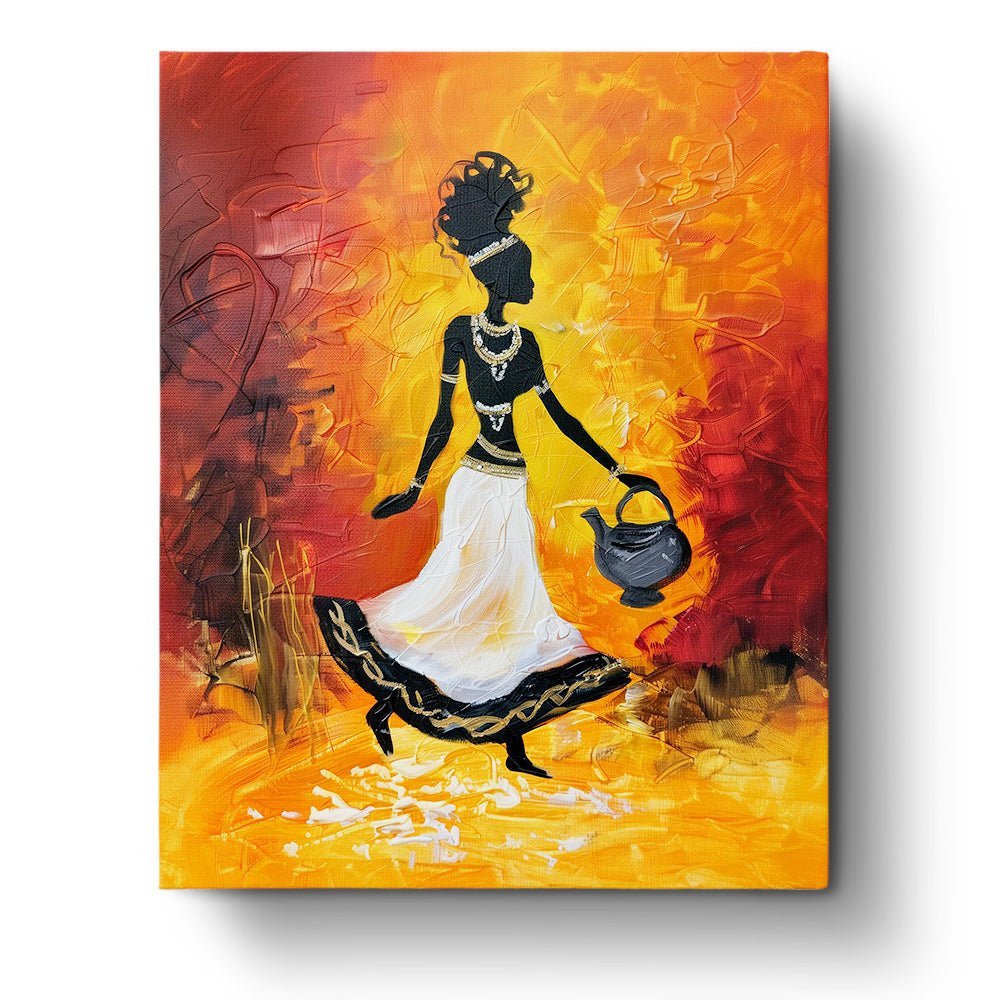 African Elegance: Woman with Jug - Judy Paint