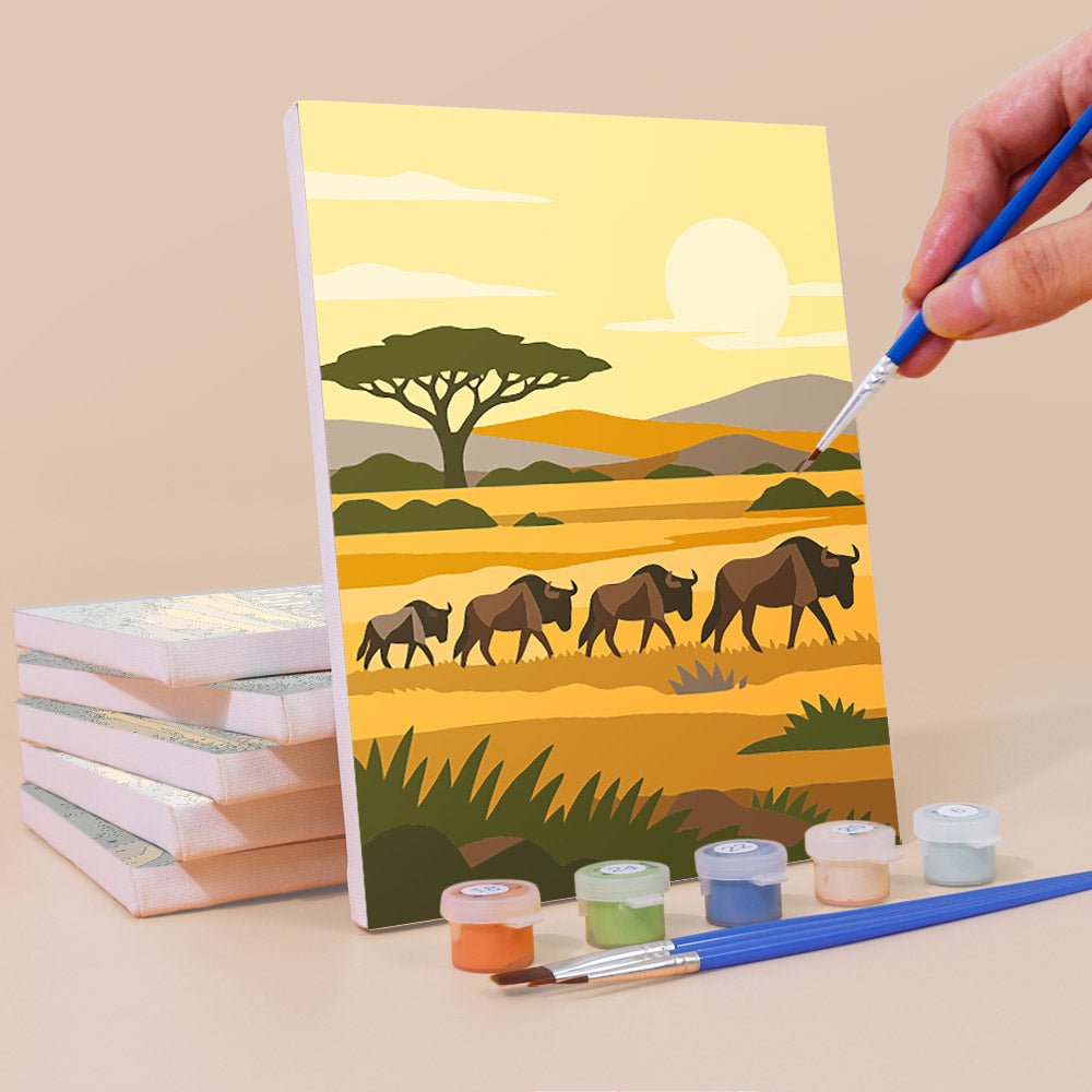 African Safari mini painting set