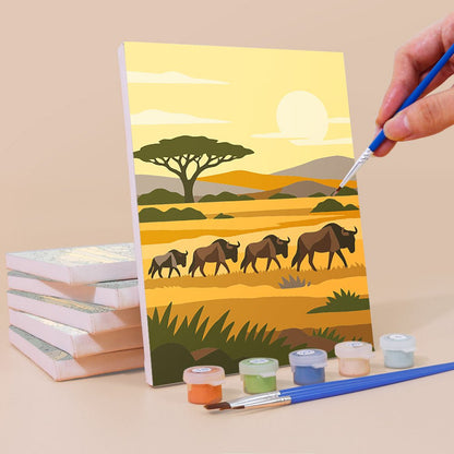 African Safari mini painting set
