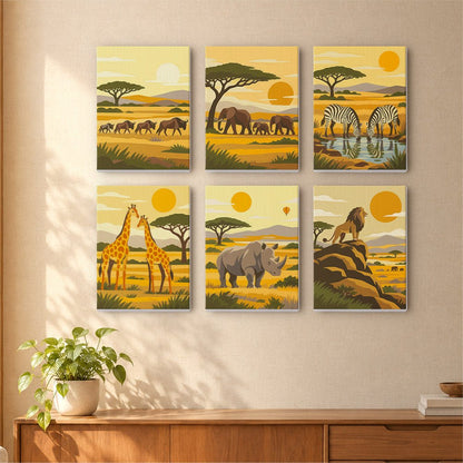 African Safari mini painting set