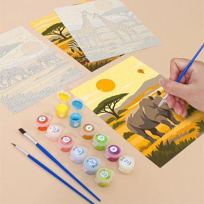 African Safari mini painting set