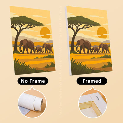 No frame vs. framed canvas