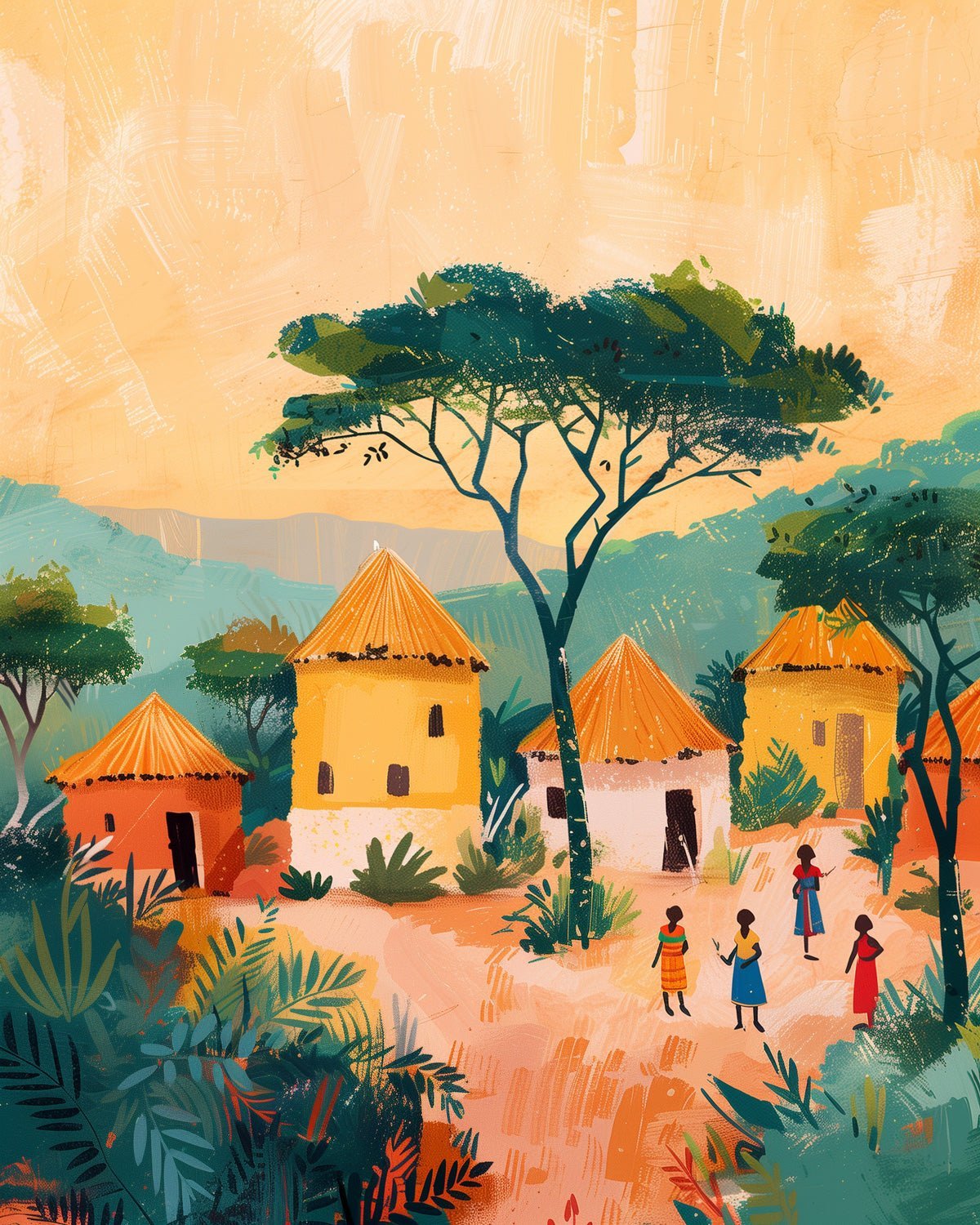 African Village - Judy Paint