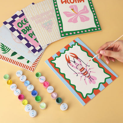 Aloha Happy Hour – Set of 6 Mini Paintings - Judy Paint