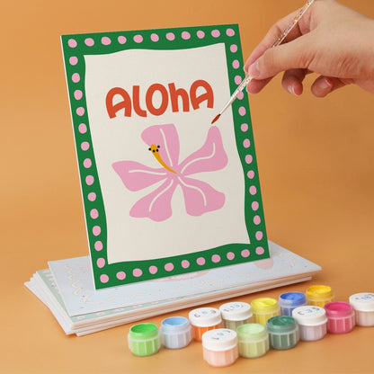 Aloha Happy Hour – Set of 6 Mini Paintings - Judy Paint