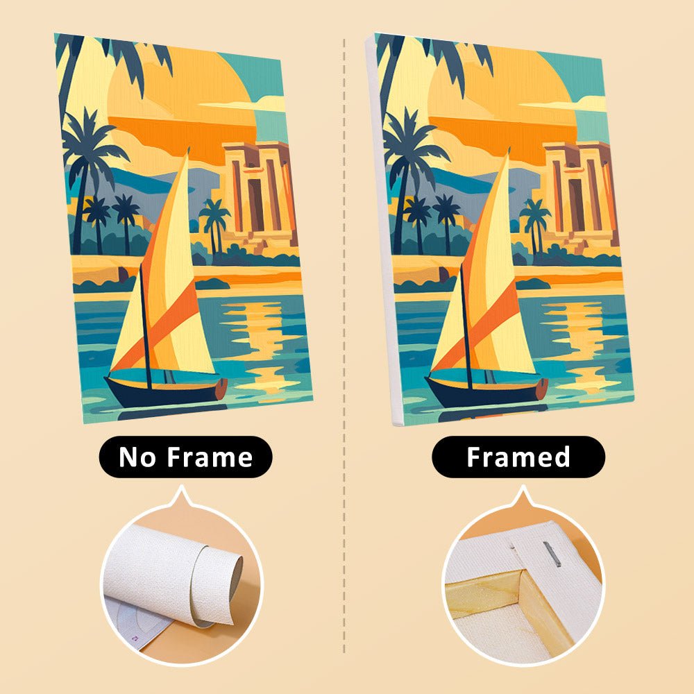 No frame vs. framed canvas