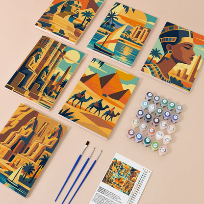 Everything in the Ancient Egypt mini painting kit