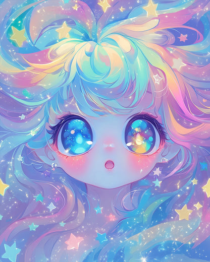 Anime - Inspired Starry Gaze - Galaxies - Judy Paint