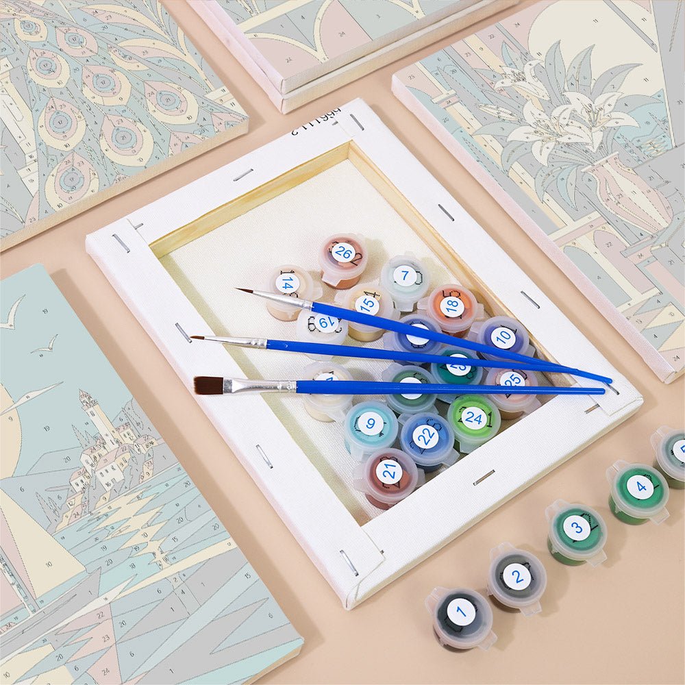 Art Deco Nights mini painting set