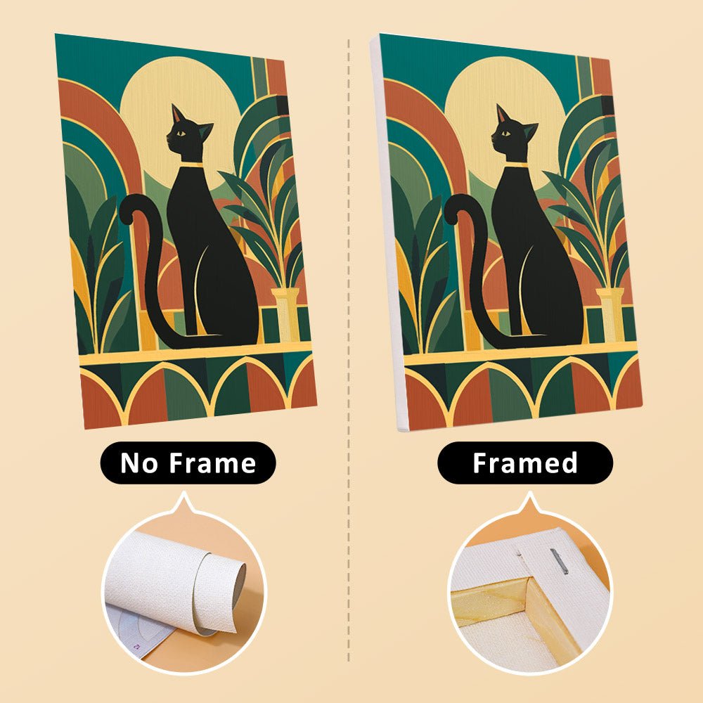 No frame vs. framed canvas