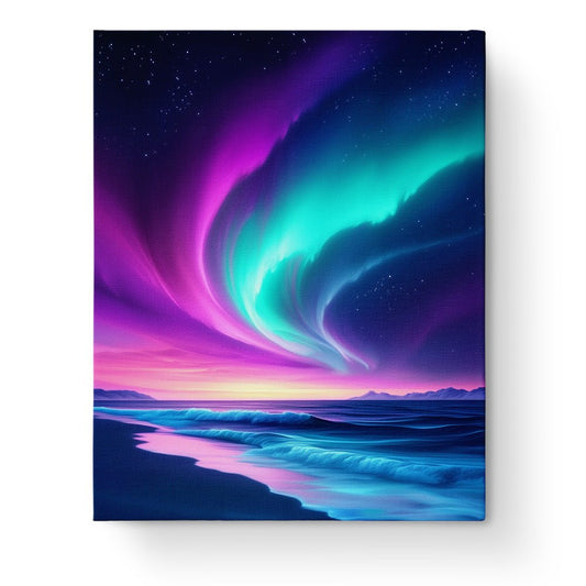 Aurora Borealis Beach - Galaxies - Judy Paint